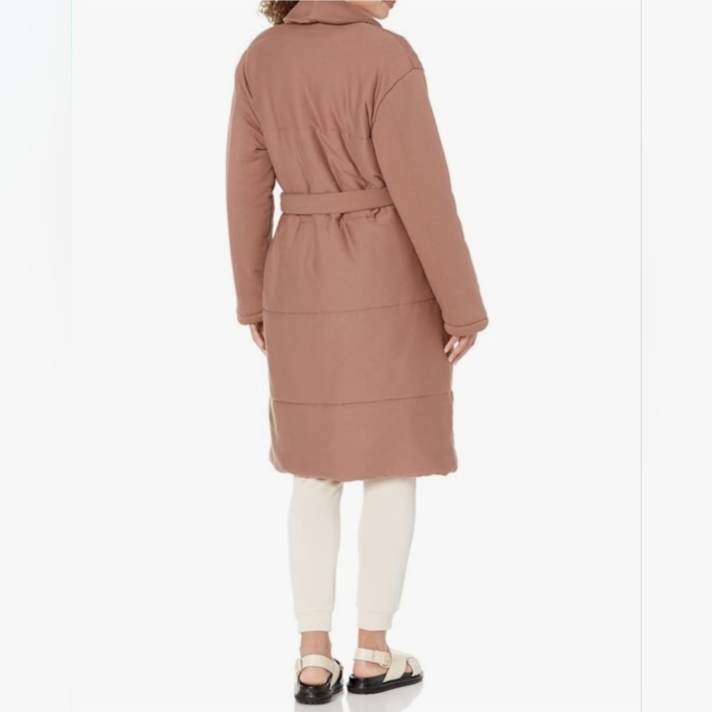 NWOT Amazon Tan Belted Home Coat - Picture 3 of 13